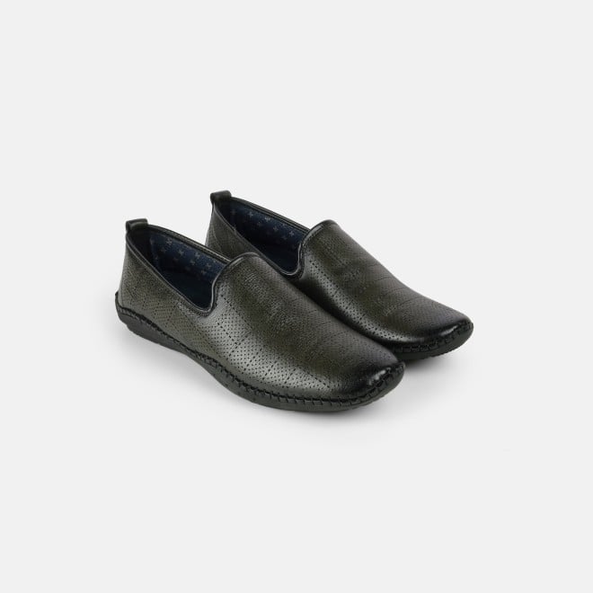 Mochi Men Olive Formal Moccasin (SKU: 19-678-49-40)