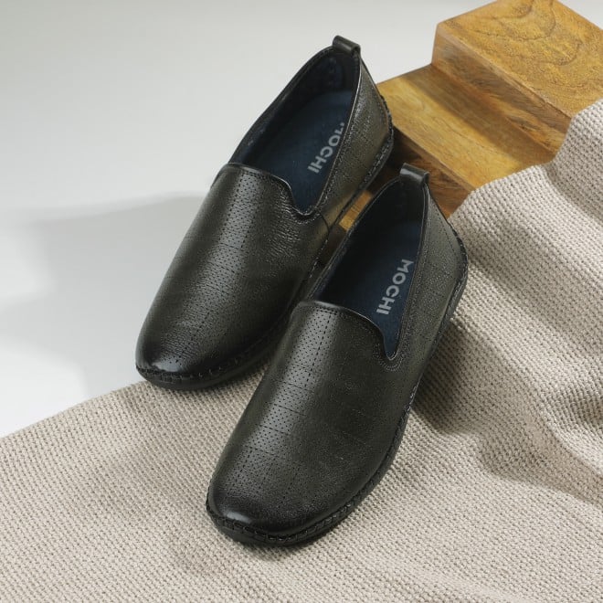 Mochi Men Olive Formal Moccasin