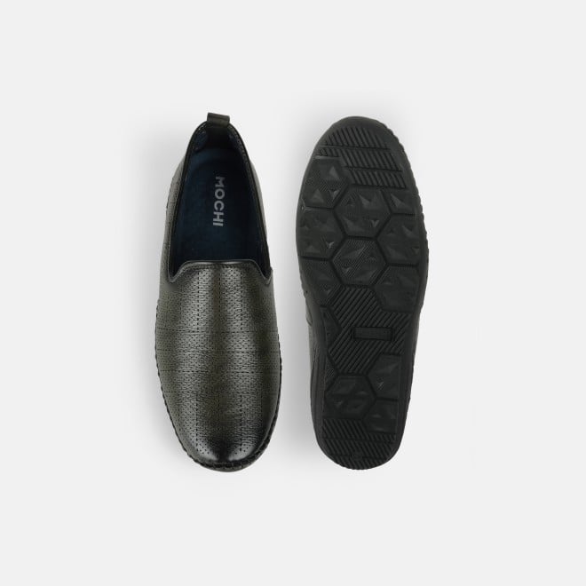 Mochi Men Olive Formal Moccasin (SKU: 19-678-49-40)
