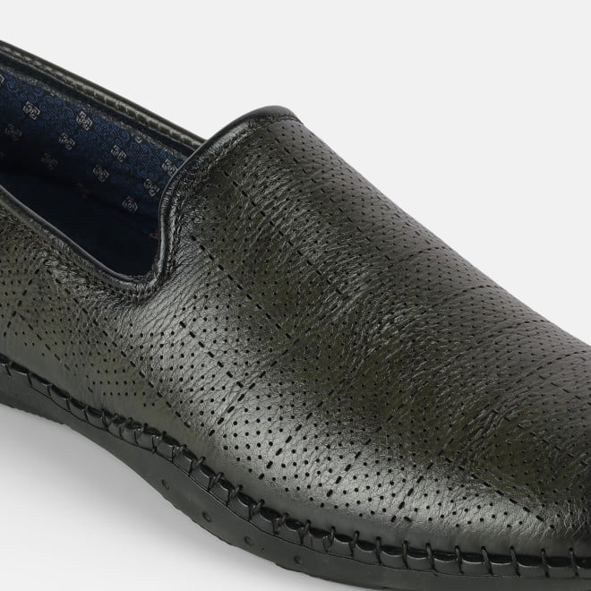 Mochi Men Olive Formal Moccasin (SKU: 19-678-49-40)