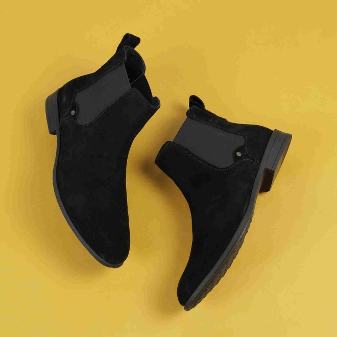 Mochi Men Black Formal Boots