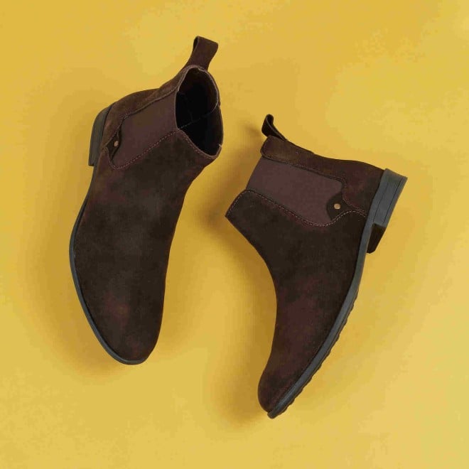 Mochi Men Brown Formal Boots (SKU: 19-692-12-40)