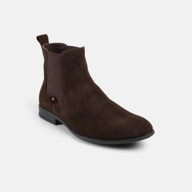 Mochi Men Brown Formal Boots (SKU: 19-692-12-40)