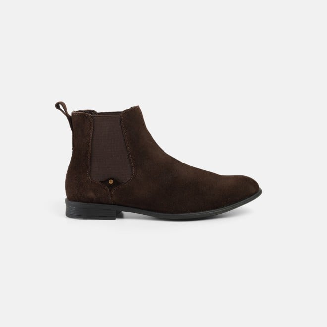 Mochi Men Brown Formal Boots (SKU: 19-692-12-40)