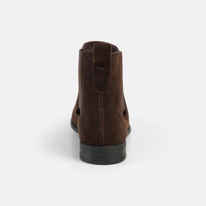 Mochi Men Brown Formal Boots (SKU: 19-692-12-40)