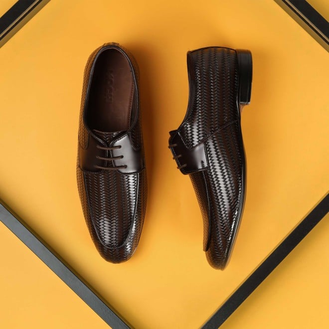 Mochi Men Brown Formal Lace Up