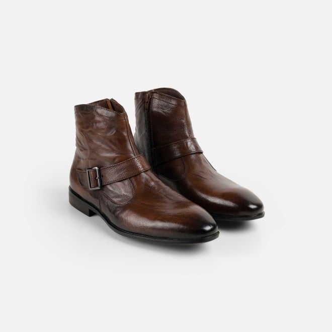 Mochi Men Tan Formal Boots (SKU: 19-753-23-41)