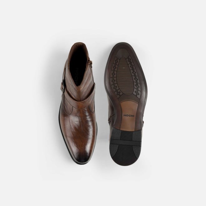 Mochi Men Tan Formal Boots (SKU: 19-753-23-41)