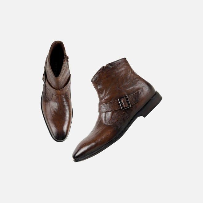 Mochi Men Tan Formal Boots (SKU: 19-753-23-41)