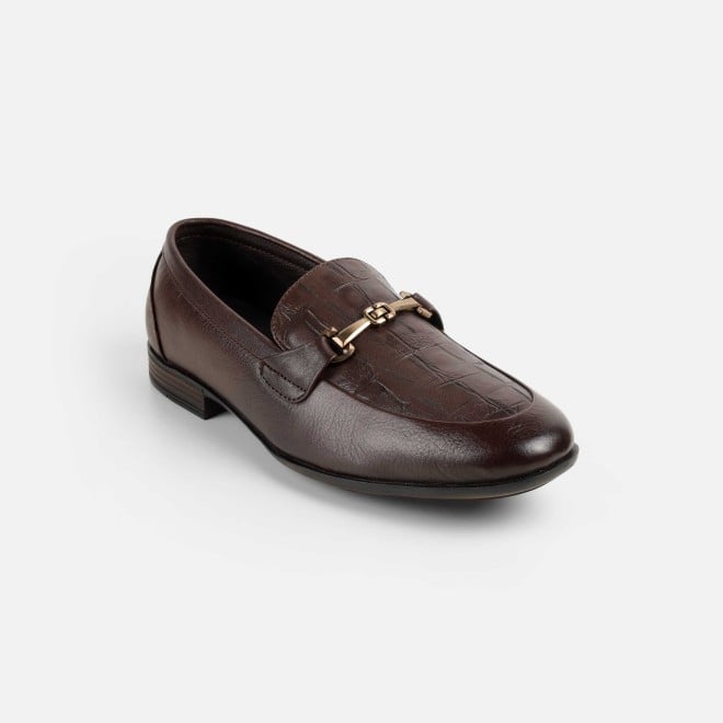 Mochi Men Brown Formal Moccasin (SKU: 19-754-12-41)