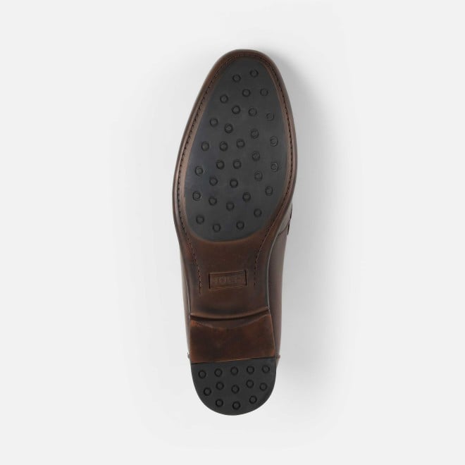 Mochi Men Brown Formal Moccasin (SKU: 19-754-12-41)