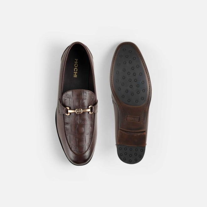Mochi Men Brown Formal Moccasin (SKU: 19-754-12-41)