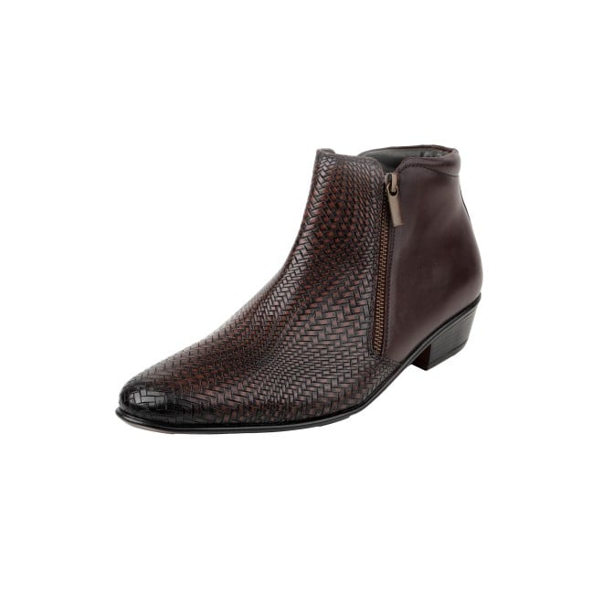 Mochi Men Brown Formal Boots (SKU: 19-769-12-40)