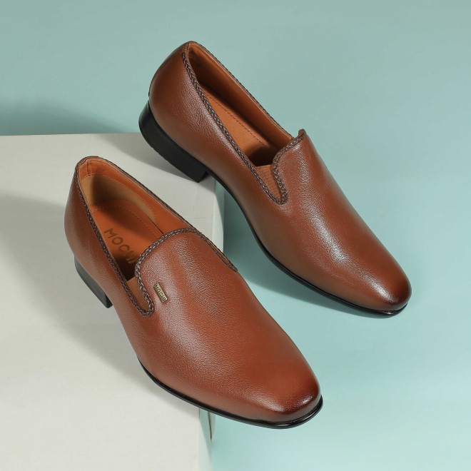 Mochi Men Tan Formal Moccasin