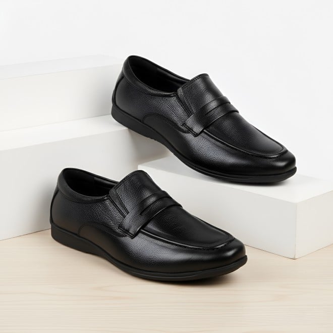 Mochi Men Black Formal Moccasin