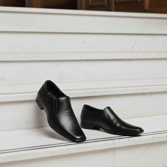 Mochi Men Black Formal Moccasin