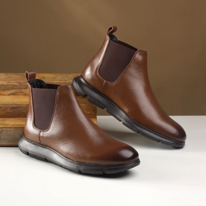 Mochi Men Tan Casual Boots