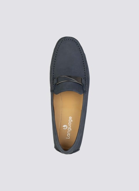 Language Men Blue-suede Casual Loafers (SKU: 194-1054-39-42)