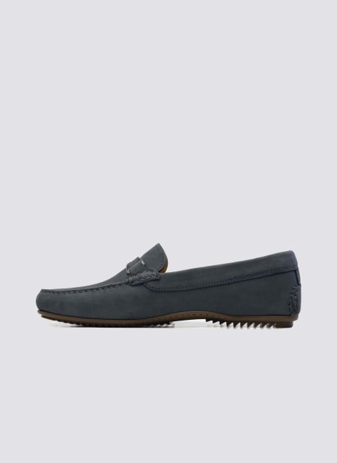 Language Men Blue-suede Casual Loafers (SKU: 194-1054-39-42)