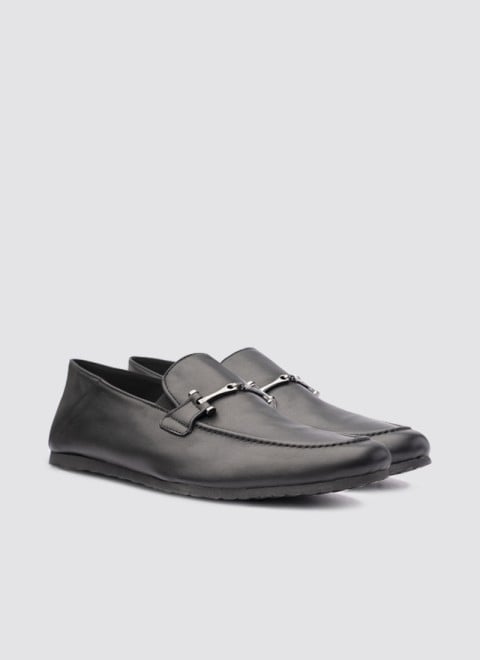 Language Men Black Casual Loafers (SKU: 194-1340-11-40)