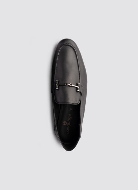 Language Men Black Casual Loafers (SKU: 194-1340-11-40)