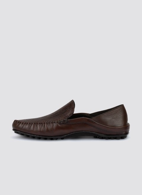 Language Men Brown Casual Loafers (SKU: 194-1455-12-40)