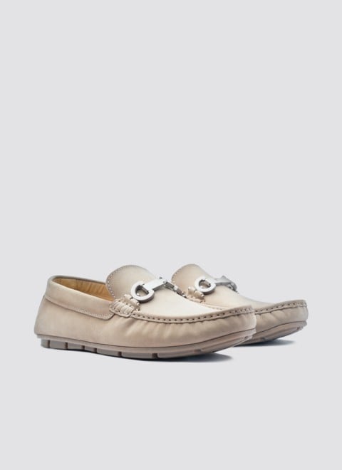 Language Men Beige-suede Casual Loafers (SKU: 194-1620-37-41)