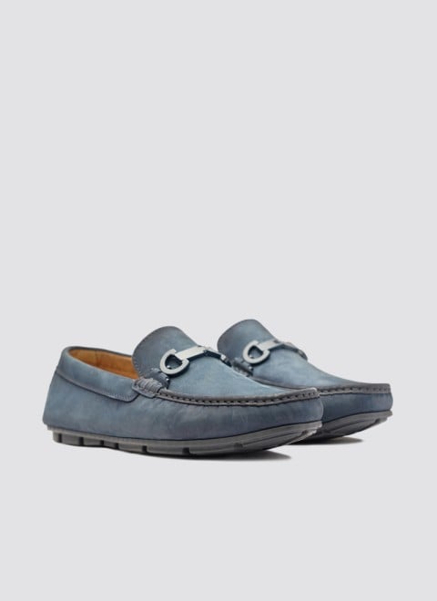 Language Men Blue-suede Casual Loafers (SKU: 194-1620-39-40)