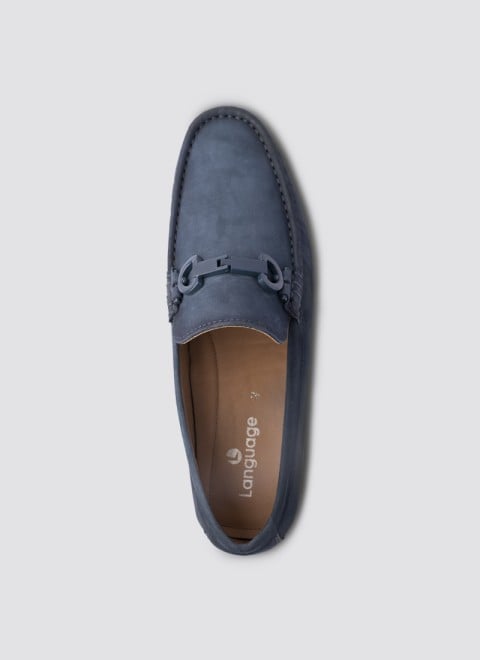 Language Men Blue-suede Casual Loafers (SKU: 194-1620-39-40)