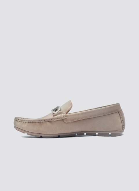 Language Men Beige-suede Casual Loafers (SKU: 194-1620-37-41)