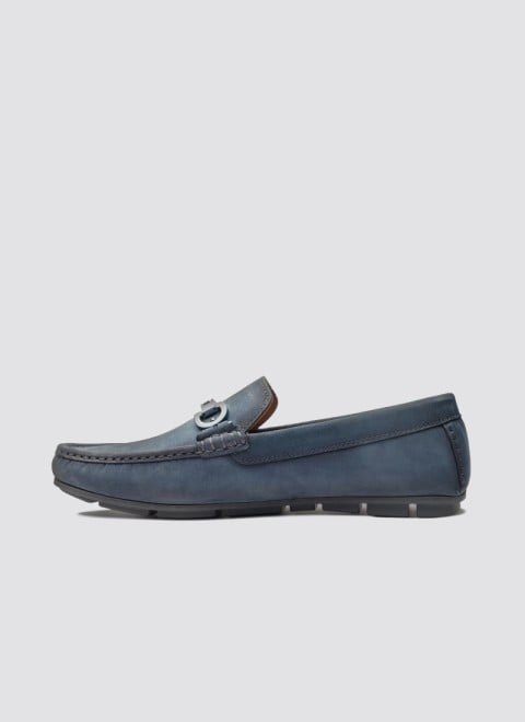 Language Men Blue-suede Casual Loafers (SKU: 194-1620-39-40)