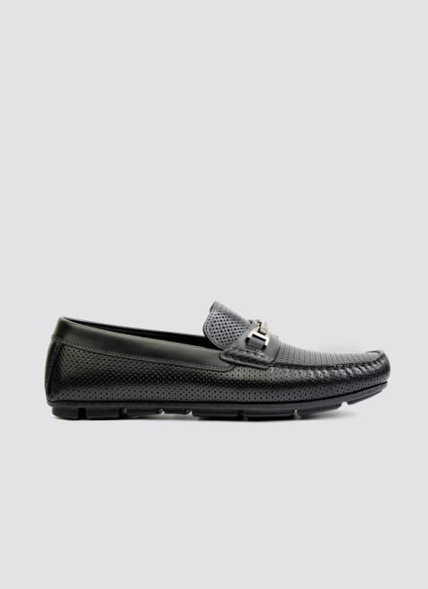 Language Men Black Casual Loafers (SKU: 194-1623-11-40)