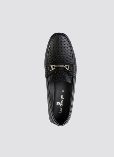 Language Men Black Casual Loafers (SKU: 194-1623-11-40)