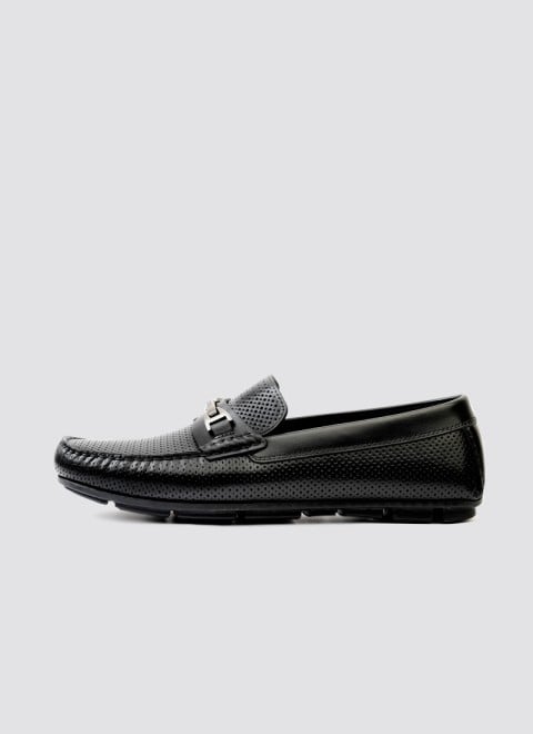 Language Men Black Casual Loafers (SKU: 194-1623-11-40)