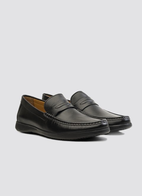 Language Men Black Casual Loafers (SKU: 194-1850-11-40)