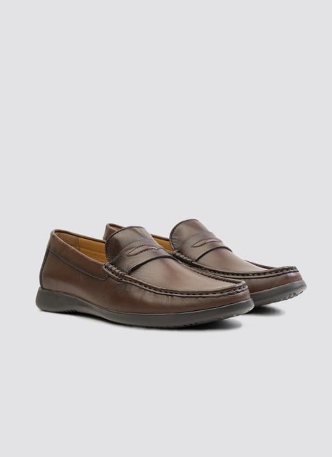 Language Men Brown Casual Loafers (SKU: 194-1850-12-40)