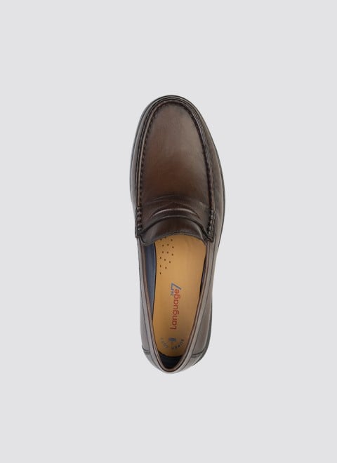 Language Men Brown Casual Loafers (SKU: 194-1850-12-40)