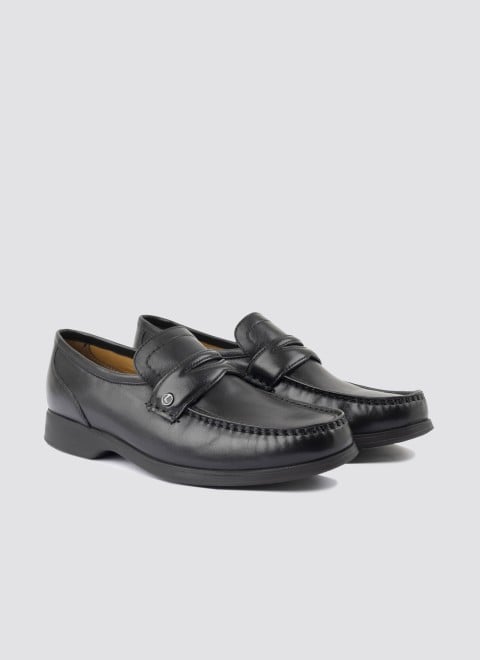 Language Men Black Casual Loafers (SKU: 194-2000-11-40)