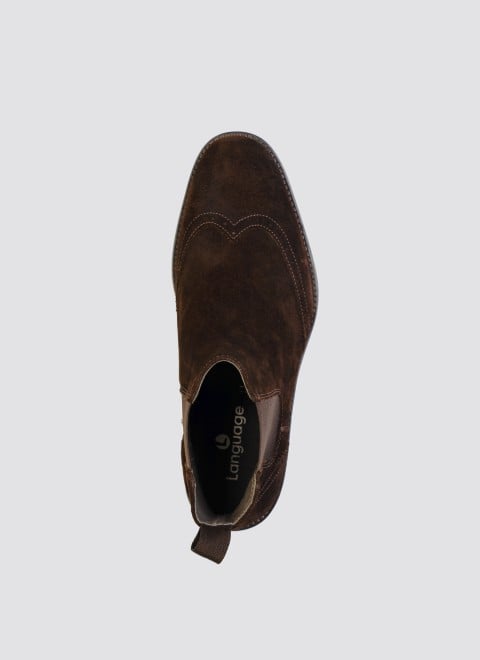Language Men Brown Casual Boots (SKU: 194-2040-12-41)