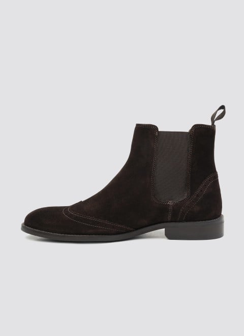 Language Men Brown Casual Boots (SKU: 194-2040-12-41)