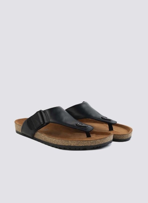 Language Men Black Casual Slippers (SKU: 194-2050-11-42)