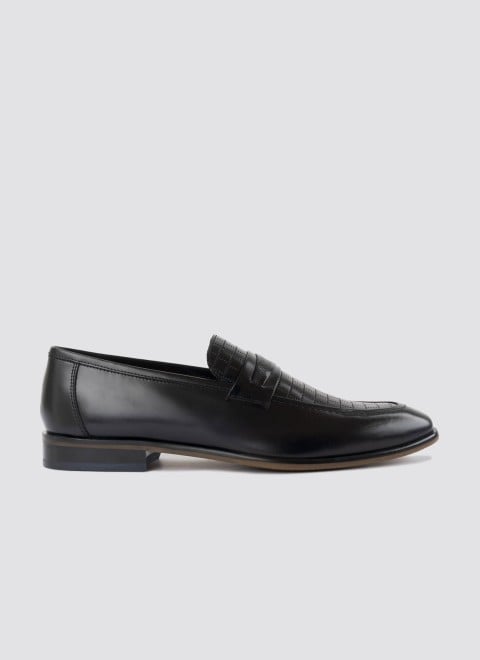 Language Men Black Formal Moccasin (SKU: 194-2080-11-40)