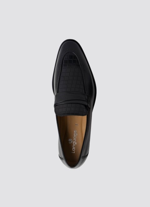 Language Men Black Formal Moccasin (SKU: 194-2080-11-40)