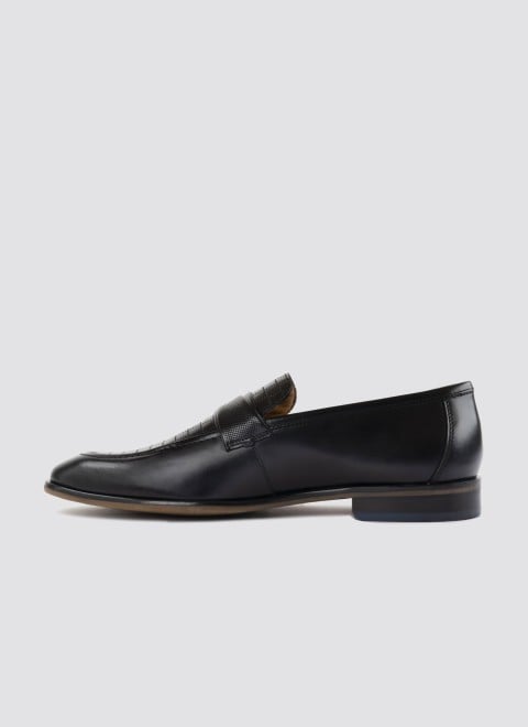 Language Men Black Formal Moccasin (SKU: 194-2080-11-40)