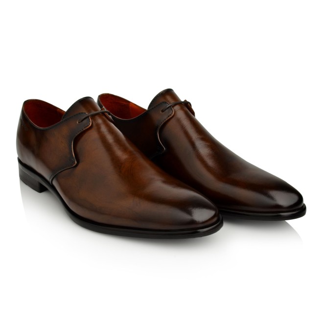 Language Brown Party Derby for Men