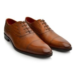 Men Tan Formal Lace Up