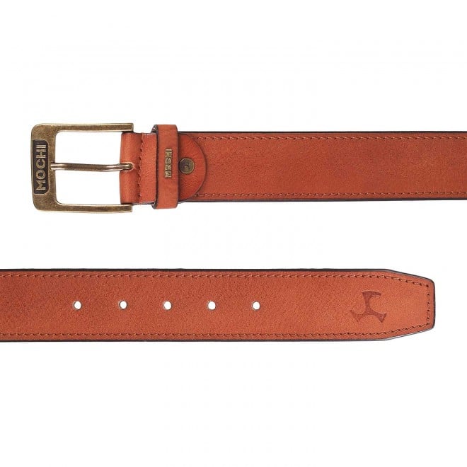 Mochi Men Tan Mens Belts Pin Buckle (SKU: 195-13-23-36)