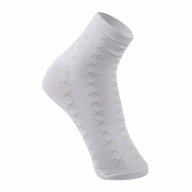 Mochi White Mens Socks Half Length