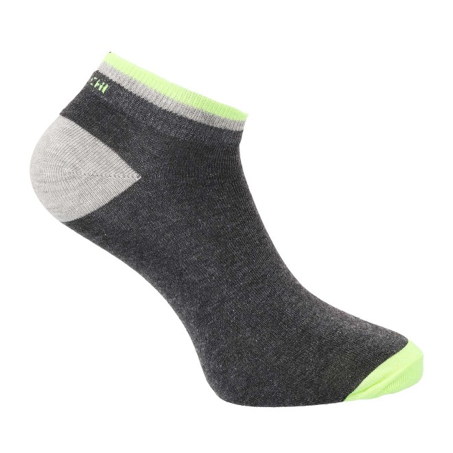 Mochi Grey Mens Socks Ankle Length