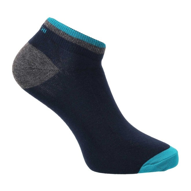 Mochi Navy-Blue Mens Socks Ankle Length